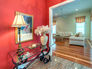 Red accent walls of 19 Bridges Street, Warwick, NY presented by Teri Powers of Keller Williams Realty First in New York PHOTO CREDIT: STEVE BELNER OF PHOTOSVISIONS